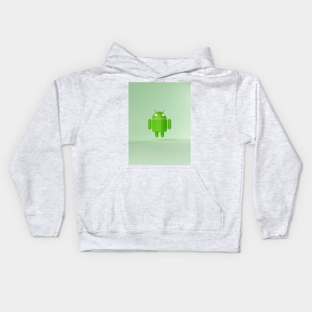 Android Robot Kids Hoodie by VonKagaoan